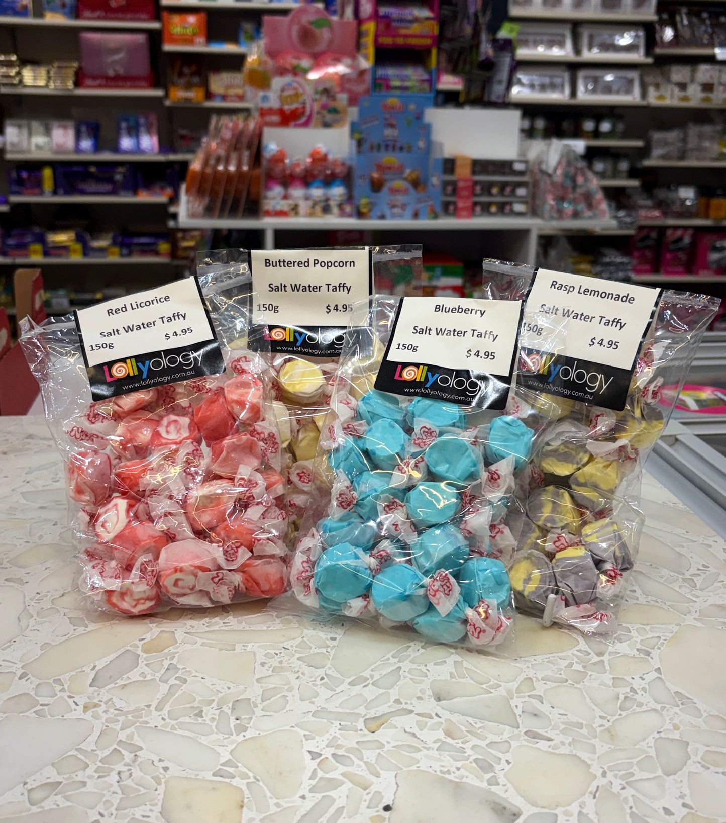 Salt Water Taffy Individual Flavours 150g