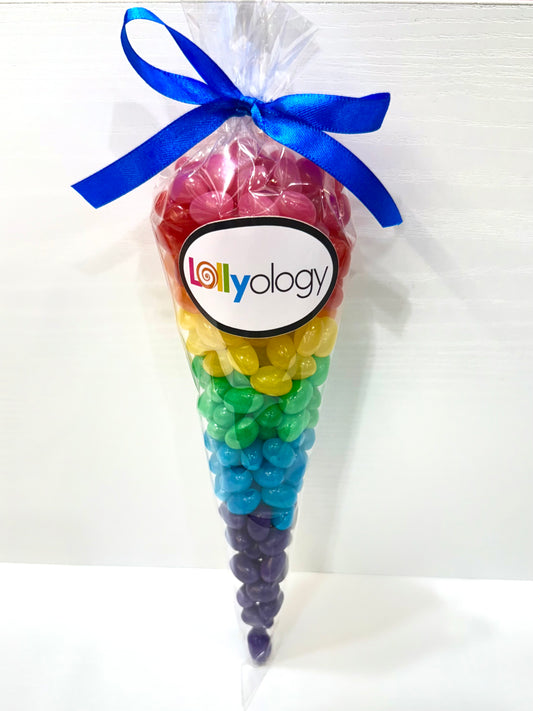 Rainbow Jelly Beans Lolly Bag