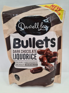 Darrell Lea Dark Chocolate Licorice Bullets