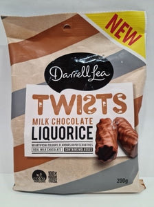 Darrell Lea Milk Chocolate Licorice Twists