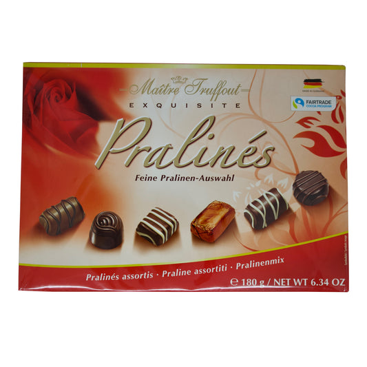 Maitre Truffout Pralines (Red or White 180g Box)