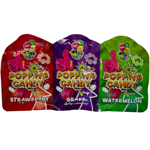 Popping Candy with Lollypop - 3 Pack